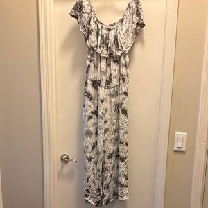 Green Dragon Tie Dye Off Shoulder Jumpsuit Size medium
